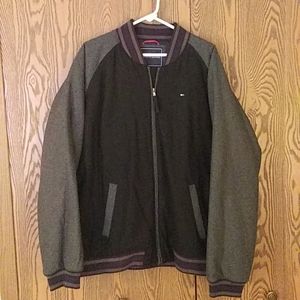 Tommy Hilfiger Jacket, XXL Black, Gray and Navy Blue Trim